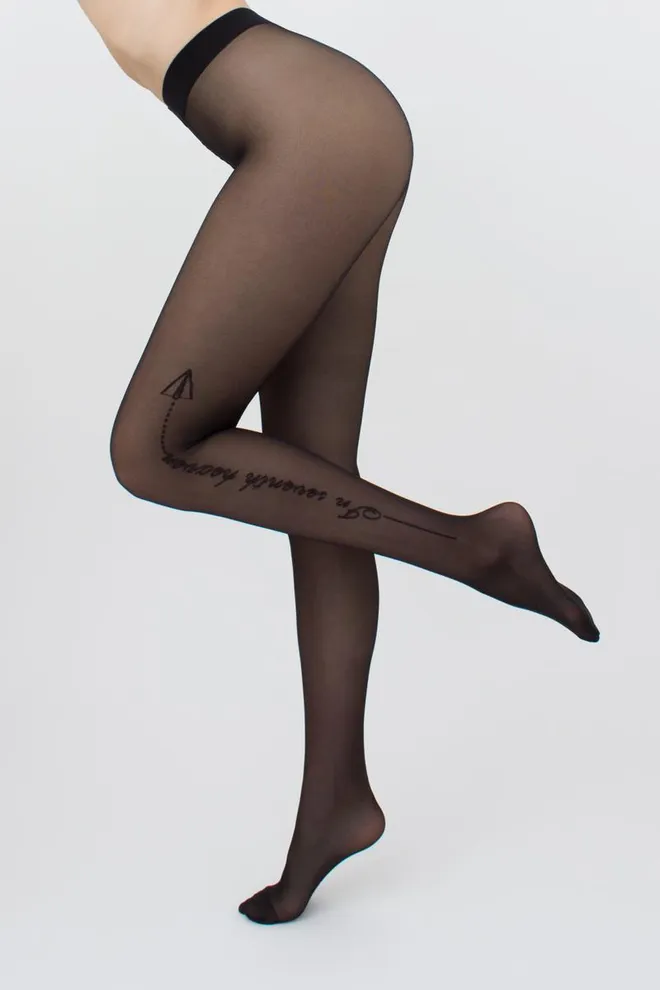 Колготки с надписью Flame 40 den model 2 Giulia (nero)