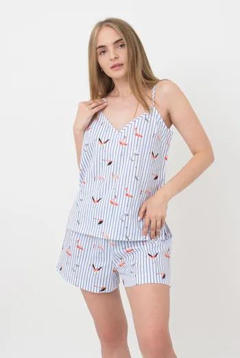 Женская хлопковая майка Flamingo 3812/010 Giulia (blue stripe)