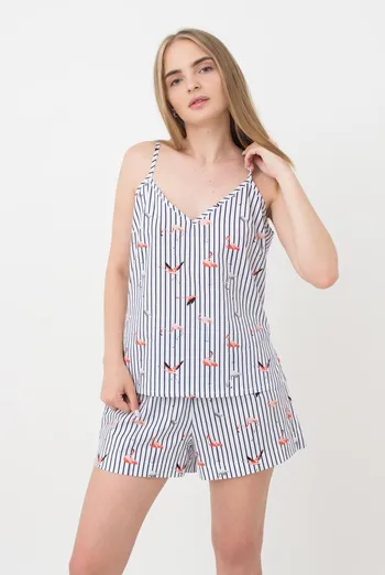 Женская хлопковая майка Flamingo 3812/010 Giulia (dark blue stripe)