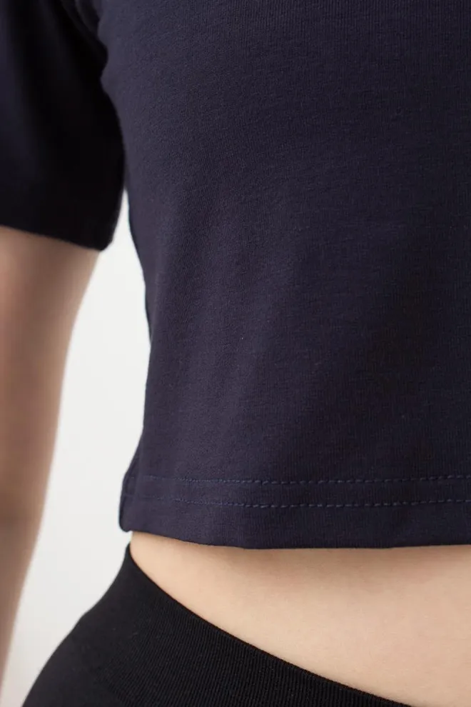 Женский топ с коротким рукавом Flamingo 4807/030 Giulia (dark blue)