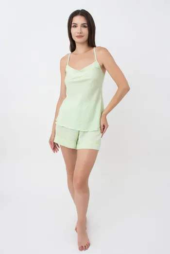 Пижама женская шортики и майка с кантом FLORENCE 6033/050 Giulia (pistachio), зеленый
