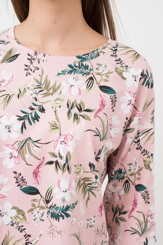 Пижама женская со штанами Flow&Frog 5206/010 Giulia (flower/green)