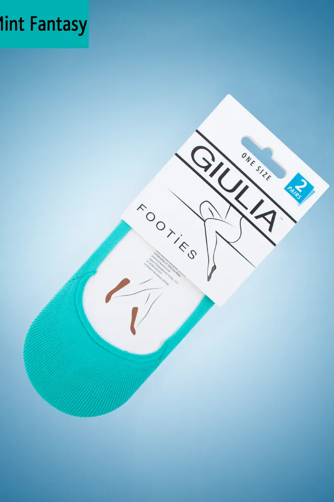Носки следки женские Footies-03 Giulia 2 пары (mint fantasy)