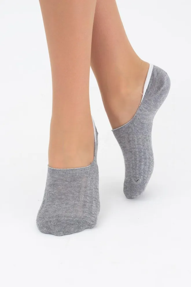 Носки следки женские Footies-wft 01 melange Giulia (light gray)
