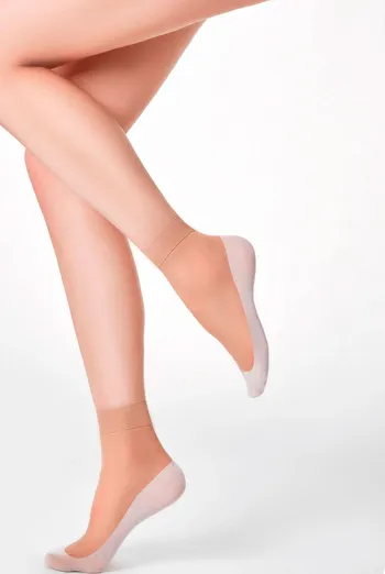 Капроновые носки с хлопковыми следками Footies style socks 20 Giulia (daino)