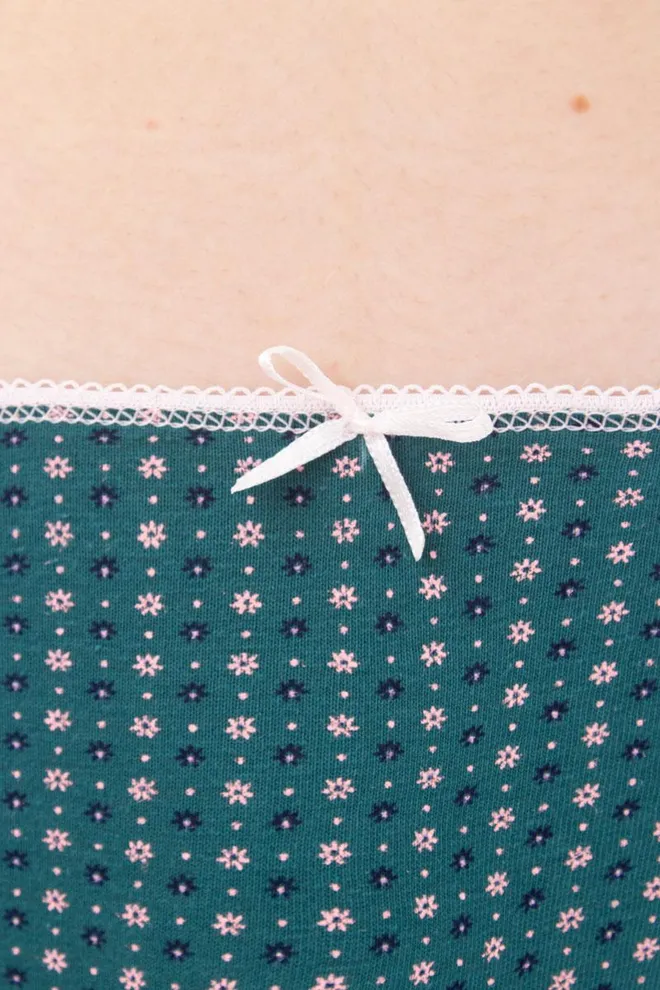 Женские трусы слипы Fleurs 2301/60 Giulia (green flowers)