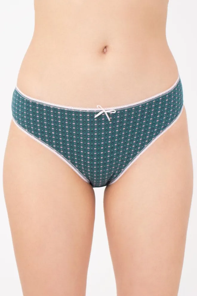 Женские трусы слипы Fleurs 2301/60 Giulia (green flowers)