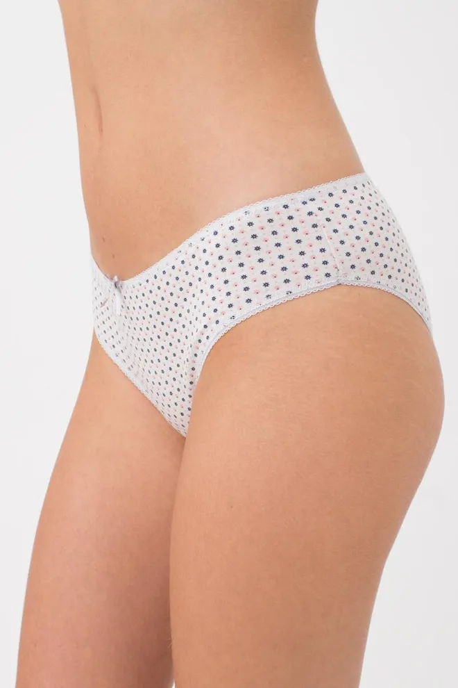 Женские трусы слипы Fleurs 2301/60 Giulia (white flowers)