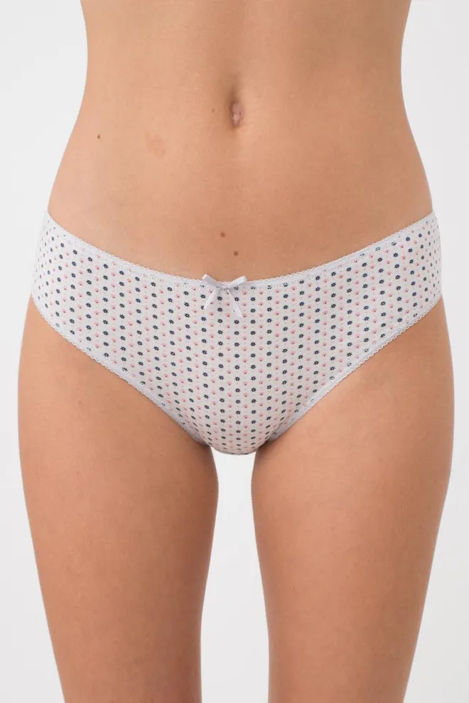 Женские трусы слипы Fleurs 2301/60 Giulia (white flowers)