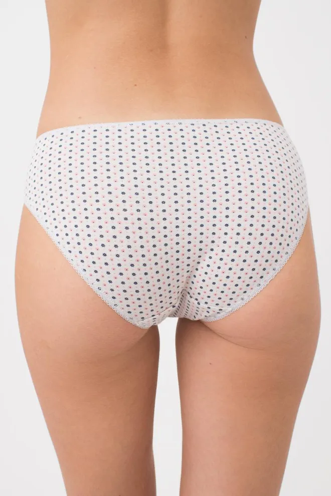 Женские трусы слипы Fleurs 2301/60 Giulia (white flowers)