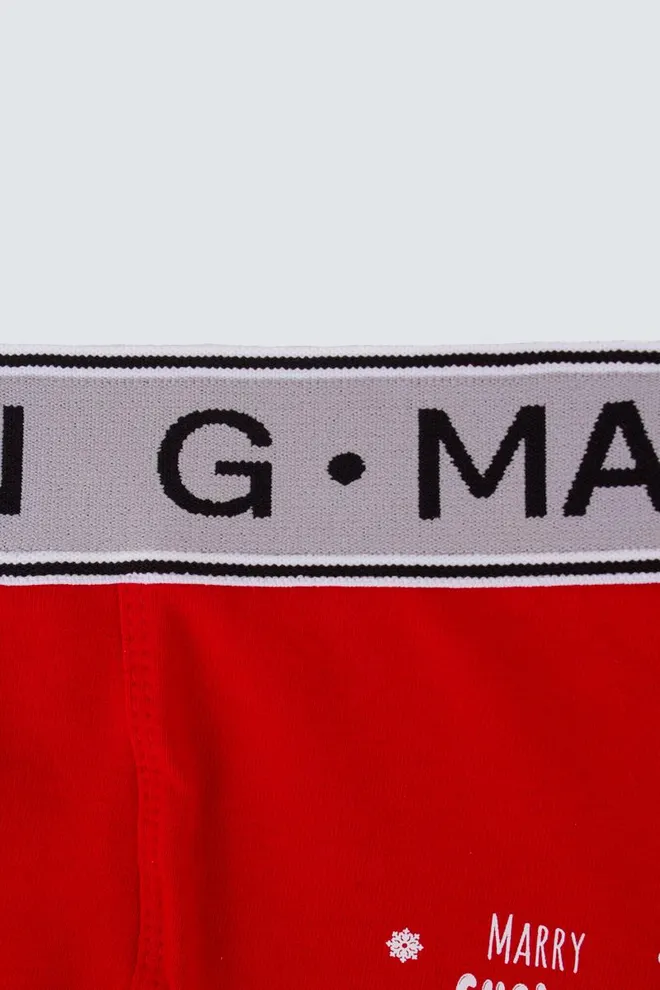 Чоловічі труси боксери G-man print 20401/60 Giulia (red/gnome)