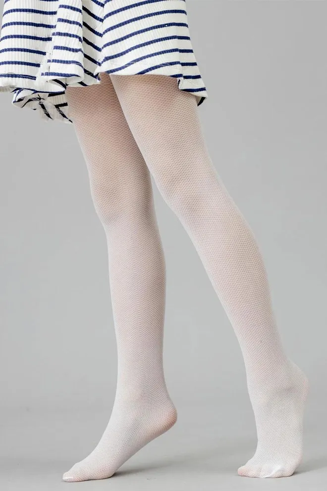 Детские колготки в сетку Hanna 40 den model 1 Giulia (bianco)