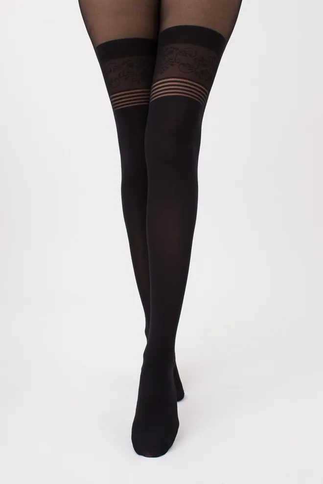 Колготки с имитацией чулок Harley 60 den Giulia (nero)
