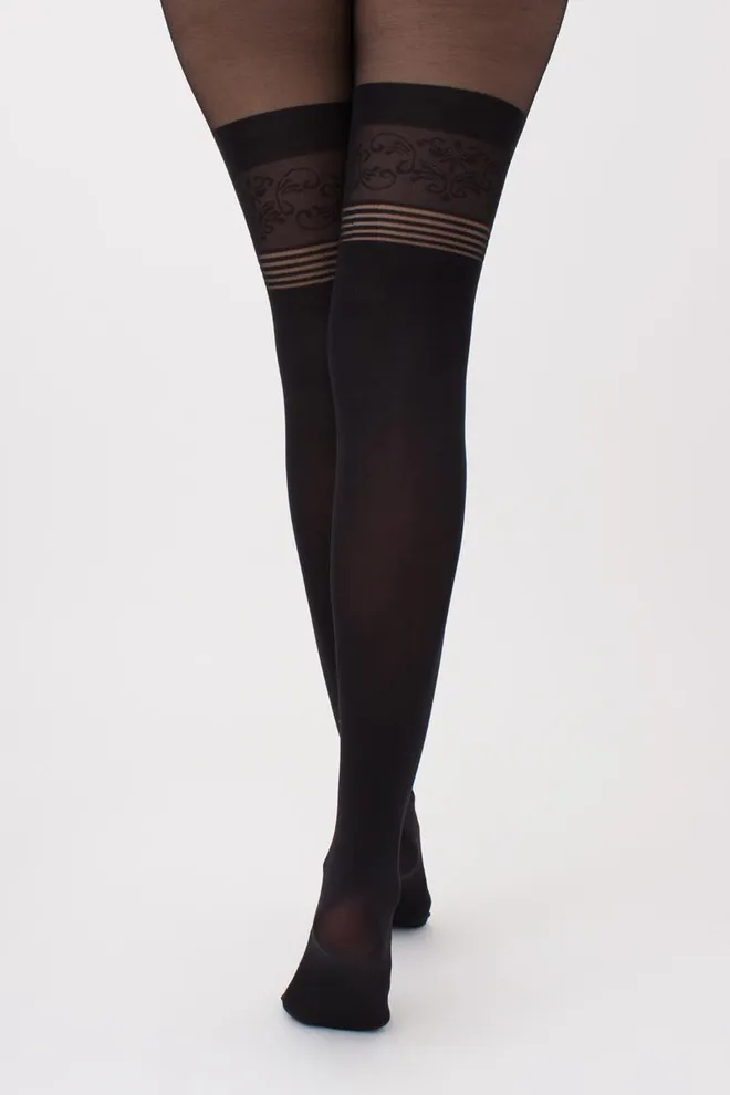 Колготки с имитацией чулок Harley 60 den Giulia (nero)