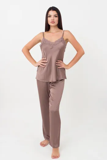 Пижама женская со штанами Helena 5003/051 Giulia (chocolate)