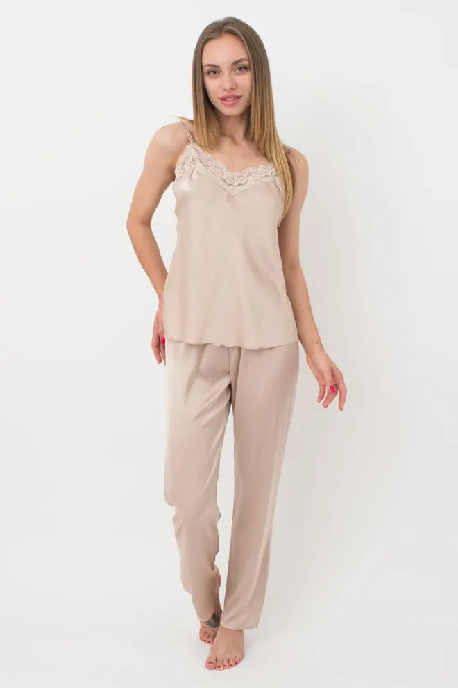 Пижама женская со штанами Helena 5003/051 Giulia (beige)