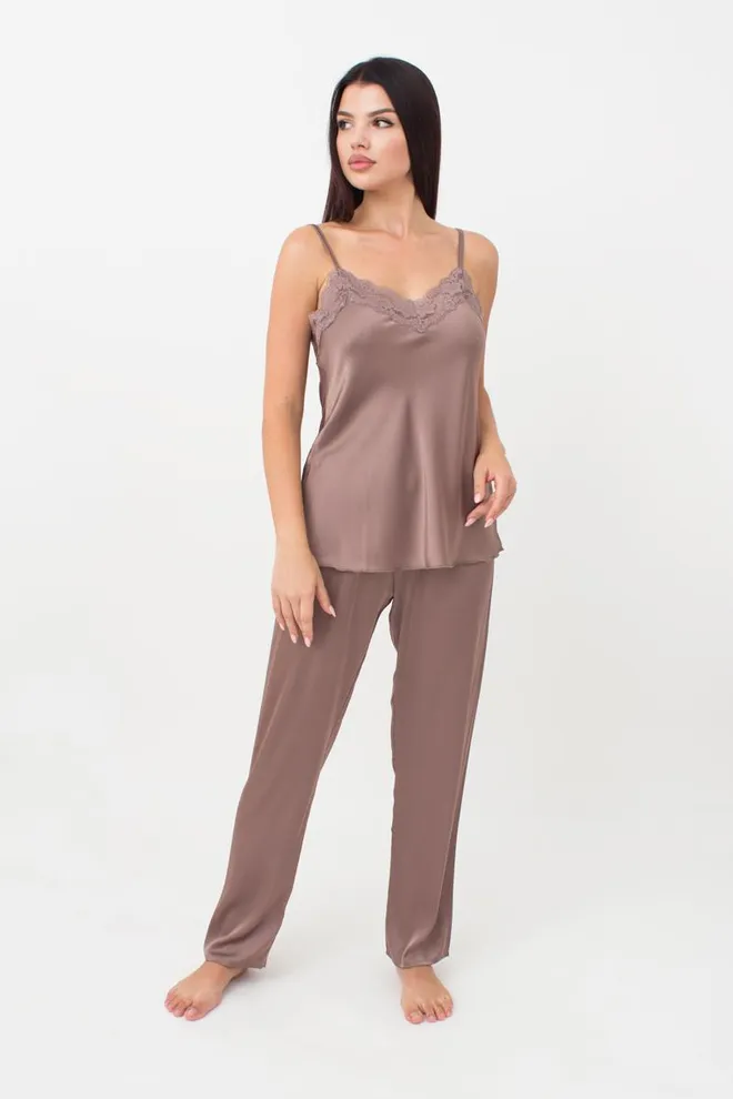 Пижама женская со штанами Helena 5003/051 Giulia (chocolate)