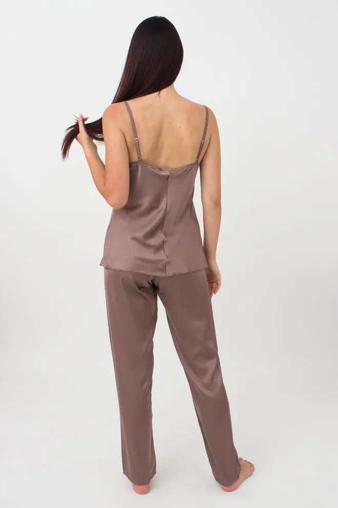 Пижама женская со штанами Helena 5003/051 Giulia (chocolate)