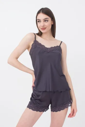 Пижама женская с шортами HELENA 6007/051 Giulia (griffel), серый Пижама женская с шортами HELENA 6007/051 Giulia (griffel), серый