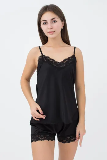 Пижама женская с шортами HELENA 6007/051 Giulia (black), черный Пижама женская с шортами HELENA 6007/051 Giulia (black), черный