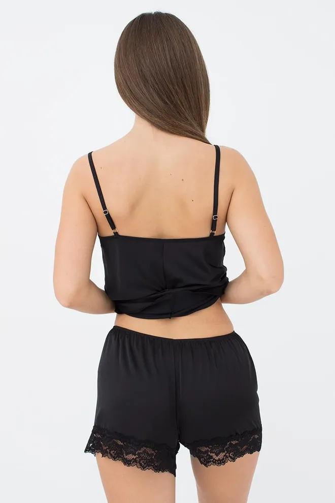 Пижама женская с шортами HELENA 6007/051 Giulia (black), черный