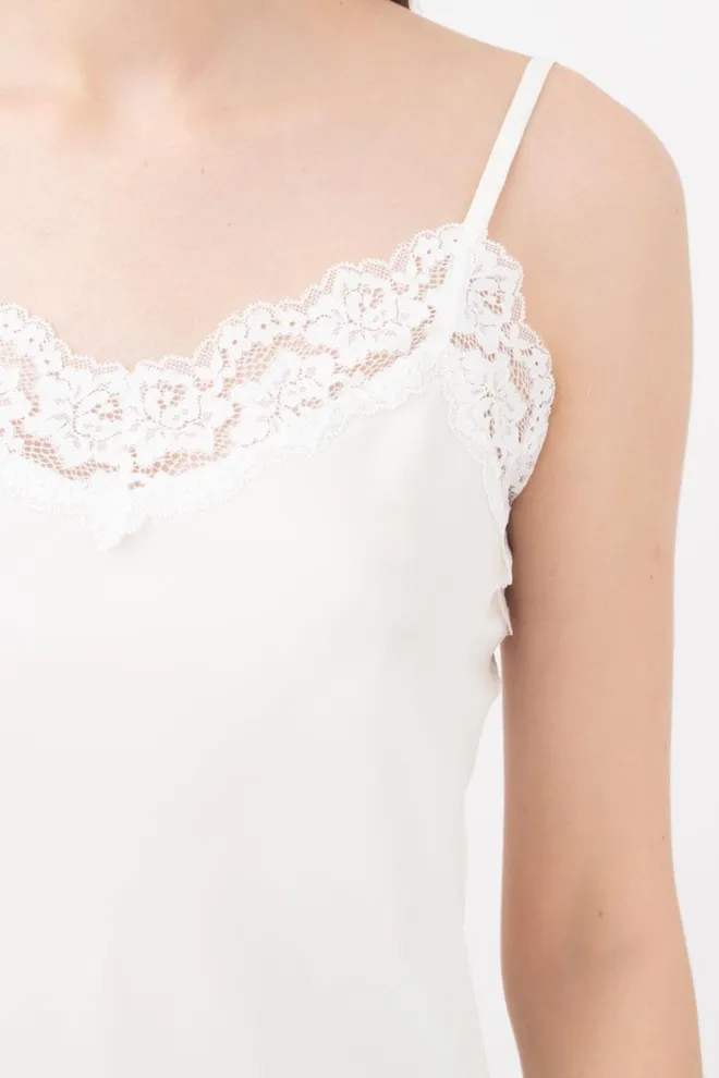 Шелковая пижама женская с шортами HELENA 6025/051 Giulia (ecru), белый