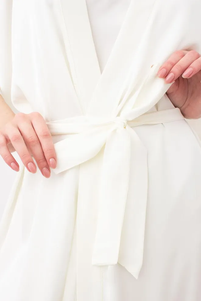 Халат женский на запа́х Helena 7214/051 Giulia (ecru)