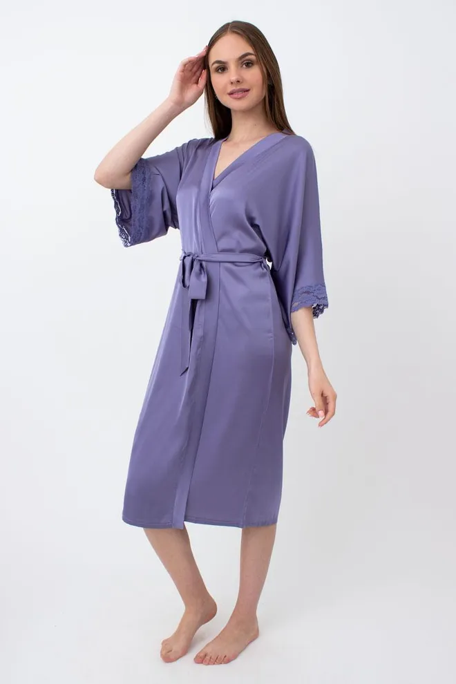 Халат женский на запа́х Helena 7214/051 Giulia (violet)