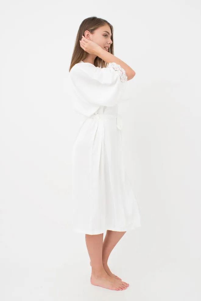 Халат женский на запа́х Helena 7214/051 Giulia (milk)