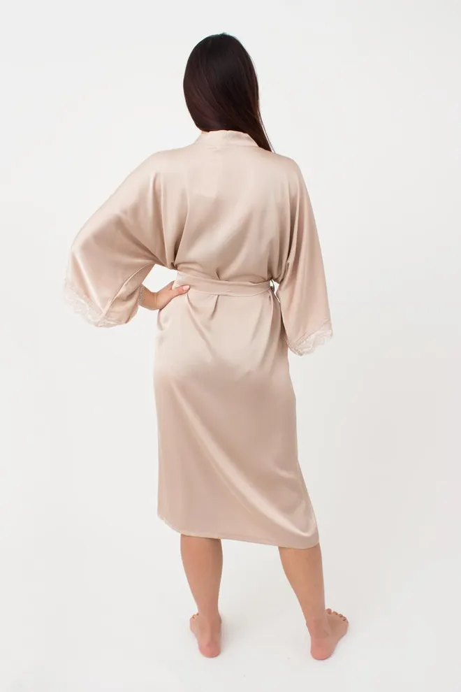 Халат женский на запа́х Helena 7214/051 Giulia (beige)