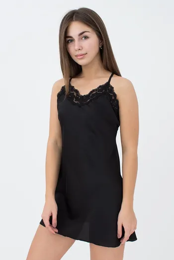 Шелковая ночная сорочка HELENA 8011/051 Giulia (black), черный Шелковая ночная сорочка HELENA 8011/051 Giulia (black), черный