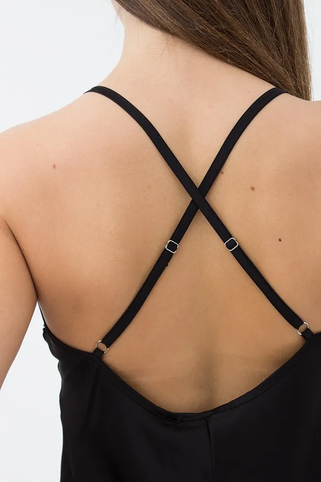 Шелковая ночная сорочка HELENA 8011/051 Giulia (black), черный