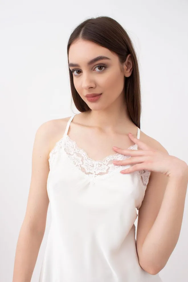 Шелковая ночная сорочка HELENA 8011/051 Giulia (ecru), белый