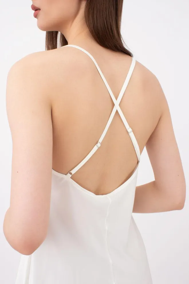 Шелковая ночная сорочка HELENA 8011/051 Giulia (ecru), белый