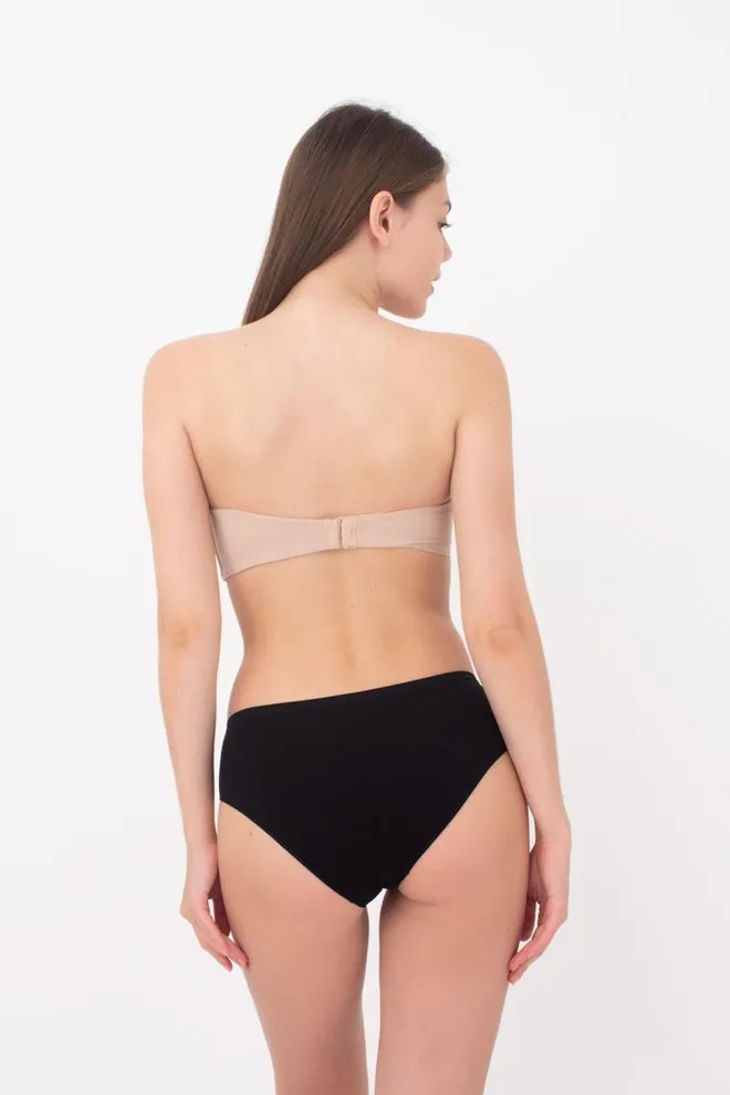 Женские бесшовные трусы хипстеры Hipster briefs Giulia (black), чёрный