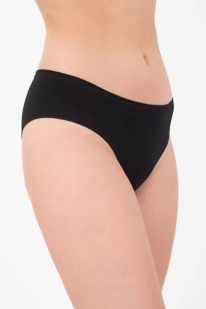 Женские бесшовные трусы хипстеры Hipster briefs Giulia (black), чёрный