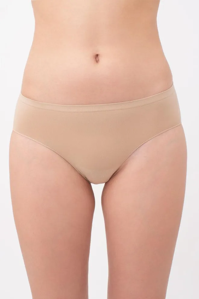 Женские бесшовные трусы хипстеры Hipster briefs Giulia (naturale), бежевый