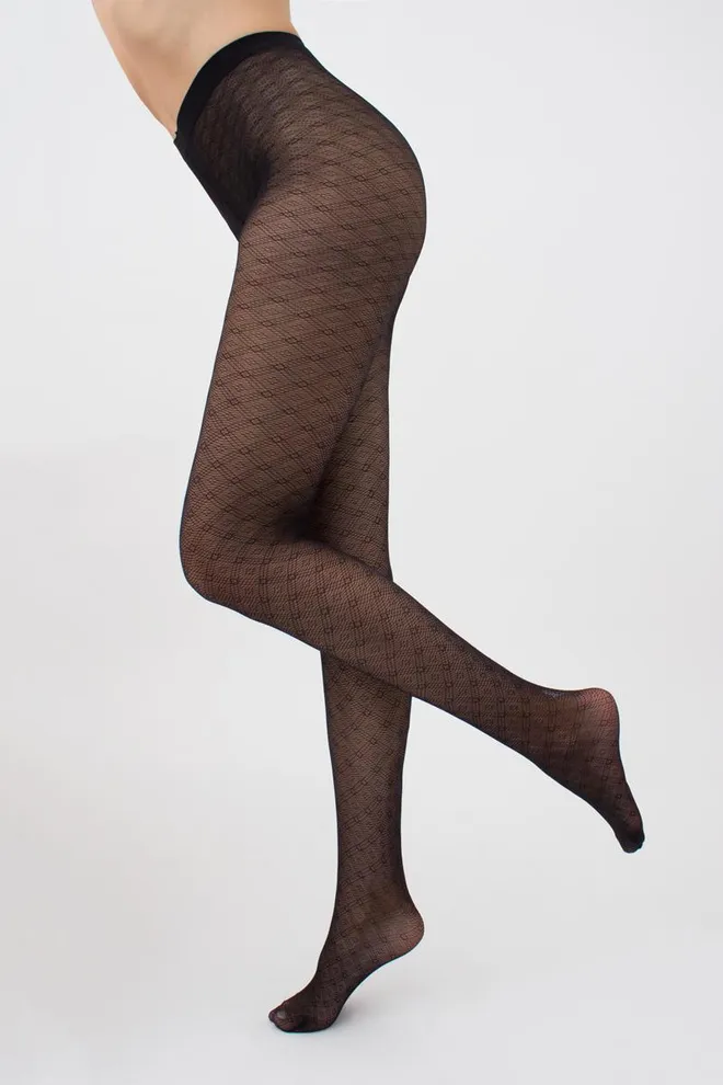Колготки с ажурным рисунком Hush 40 den model 5 Giulia (nero)