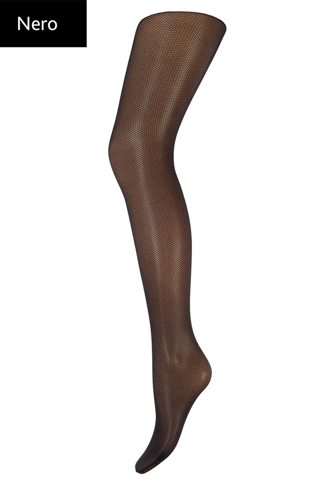 IMPRESSO RETE VISION 40 колготки-сетка с ажурным силиконовым поясом ТМ GIULIA  (nero)