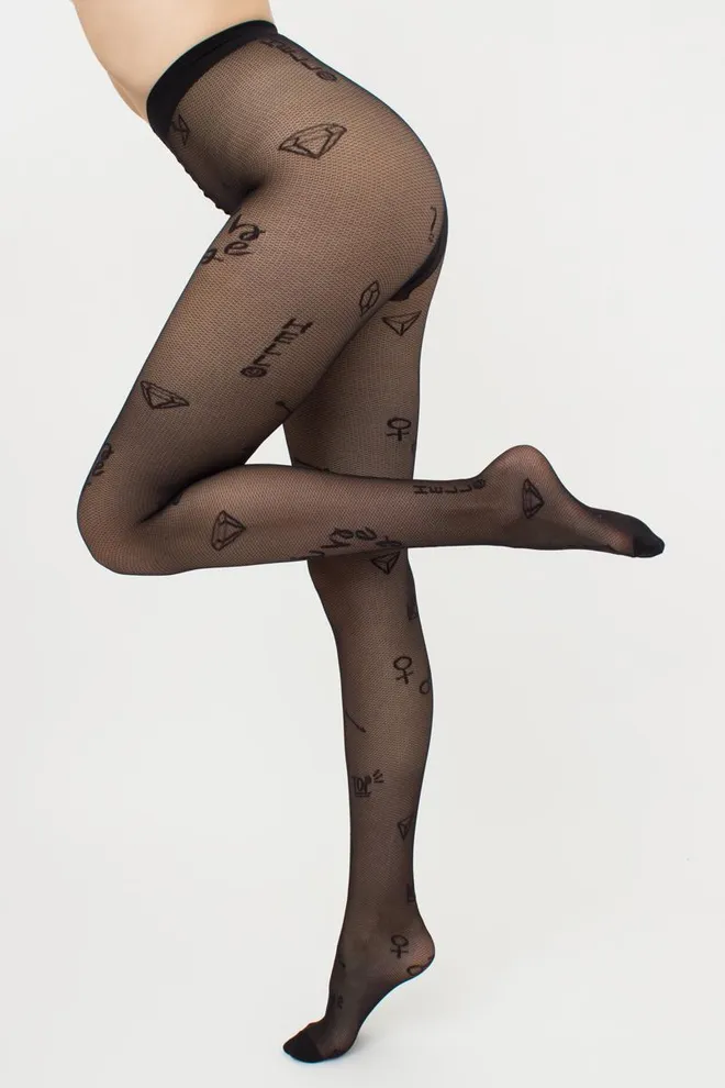 Колготки с принтом Influence 40 den model 2 Giulia (nero)