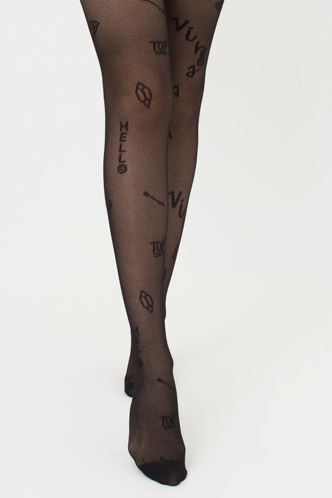 Колготки с принтом Influence 40 den model 2 Giulia (nero)