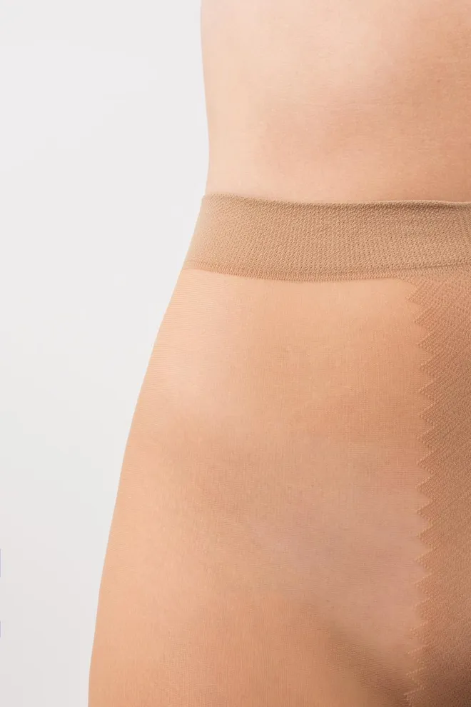 Колготки с ажурным рисунком Inkwell 20 Giulia (daino/nero)