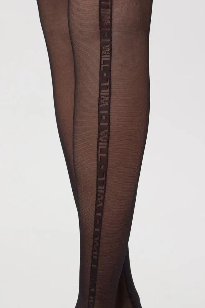 Колготки с надписью INSCRIPTION 20 (2) Giulia (nero), черный