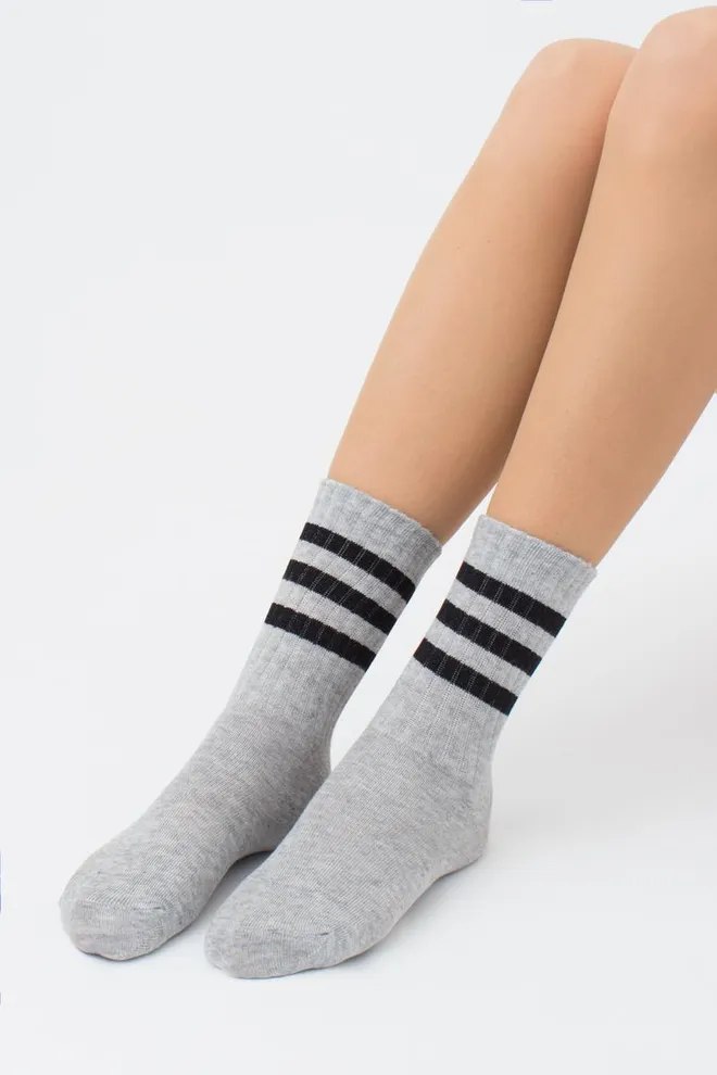 Дитячі гольфи зі смужками Kg 001 Melange Gambaletto Giulia (grey melange)