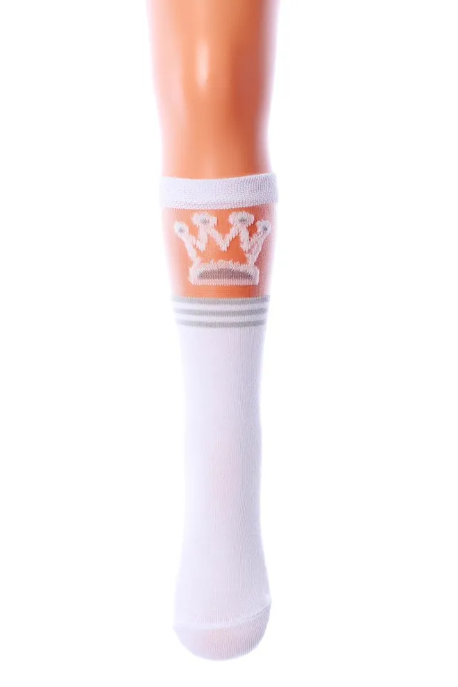 KG1 CRISTAL LUREX 001 Дитячі гольфи з малюнком і люрексом TM GIULIA  (white)