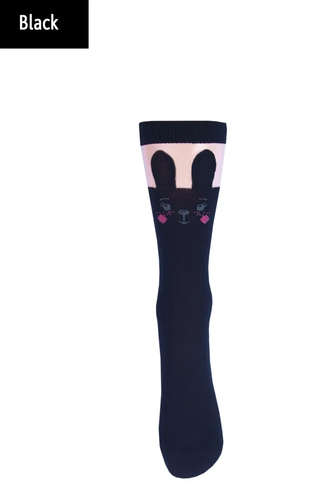 KGM-001 Дитячі гольфи із зображенням кролика TM GIULIA  (black)