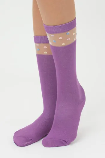 Детские гольфы школьные Kgm 005 Giulia (lilac)