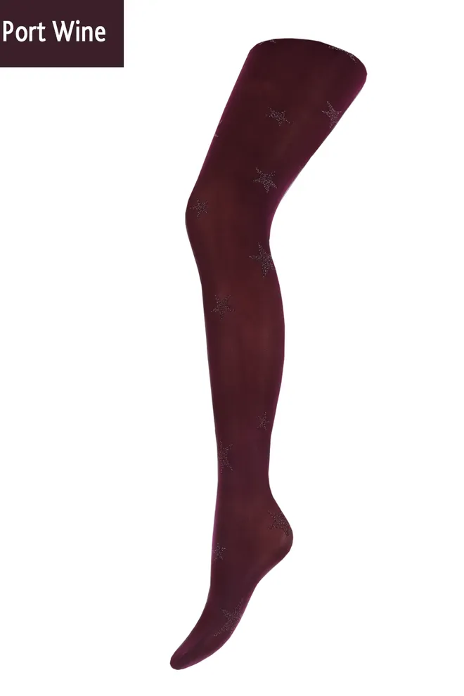 Детские колготки со звездами Kristal 70 den model 1 Giulia (port wine)