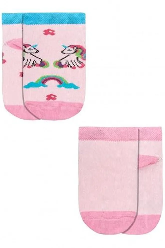 Шкарпетки дитячі з єдинорогами Kss komplekt-001 Giulia 2 пари (rose)