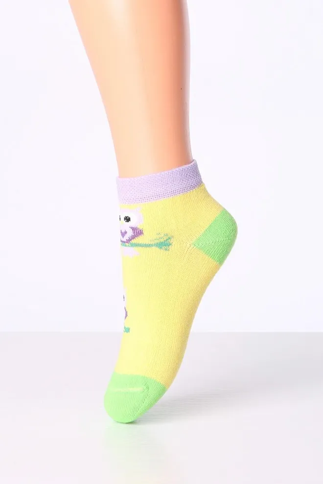 Шкарпетки дитячі з совами Kss Komplekt 002 Giulia 2 пары (yellow/lilac)